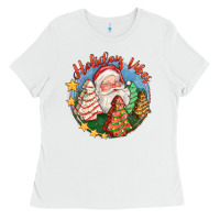 White holiday vibes Ladies Tee - FaDigitalArtStudio