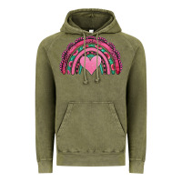 Vintage Olive valentines day pink gemstones rainbow Vintage Hoodie - Jasminsmagicworld