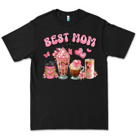 Black best mom ever floral coffee cups Premium Tee - JahusDesignShop