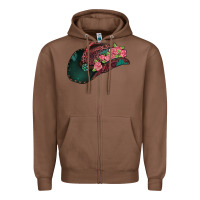 Chestnut leopard flowers cowboy hat Zipper Hoodie - Jasminsmagicworld