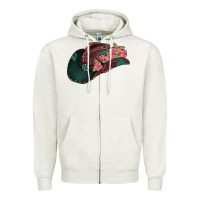 Oatmeal Heather leopard flowers cowboy hat Zipper Hoodie - Jasminsmagicworld