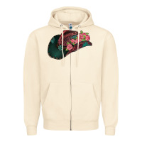 Sandshell leopard flowers cowboy hat Zipper Hoodie - Jasminsmagicworld