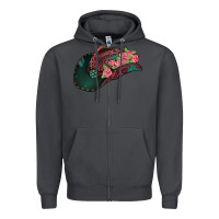 Smoke leopard flowers cowboy hat Zipper Hoodie - Jasminsmagicworld