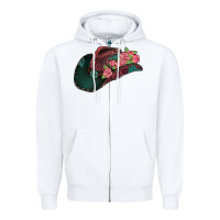 White leopard flowers cowboy hat Zipper Hoodie - Jasminsmagicworld