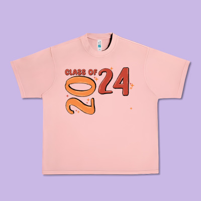 Custom Class Of 2024 Name Of School Font  Super Sn Urban Heavy Tee Designed By Maliassmallbusiness