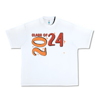 White custom class of 2024 name of school font  super sn Urban Heavy Tee - MaliasSmallBusiness