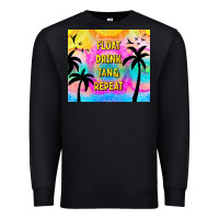 Black float drink tan & repeat Premium Sweatshirt - TumblerDesignByShophia