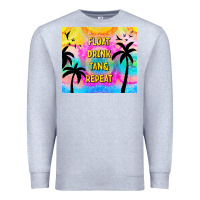 Heather Grey float drink tan & repeat Premium Sweatshirt - TumblerDesignByShophia
