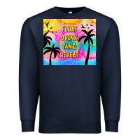 Navy float drink tan & repeat Premium Sweatshirt - TumblerDesignByShophia