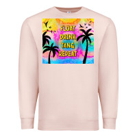 Pale Pink float drink tan & repeat Premium Sweatshirt - TumblerDesignByShophia