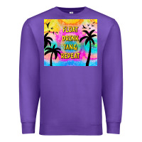 Purple float drink tan & repeat Premium Sweatshirt - TumblerDesignByShophia