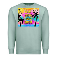 Seafoam float drink tan & repeat Premium Sweatshirt - TumblerDesignByShophia