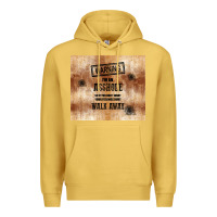 Antique Gold warning i'm an asshole with rusty background Premium Hoodie - TumblerDesignByShophia