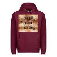 Burgundy warning i'm an asshole with rusty background Premium Hoodie - TumblerDesignByShophia