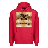 Cardinal warning i'm an asshole with rusty background Premium Hoodie - TumblerDesignByShophia