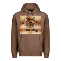 Chestnut warning i'm an asshole with rusty background Premium Hoodie - TumblerDesignByShophia