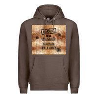 Coffee warning i'm an asshole with rusty background Premium Hoodie - TumblerDesignByShophia