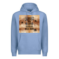 Colony Blue warning i'm an asshole with rusty background Premium Hoodie - TumblerDesignByShophia