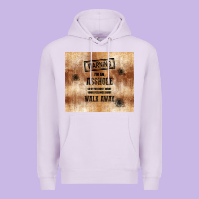 Warning I'm An Asshole With Rusty Background Premium Hoodie Designed By Tumblerdesignbyshophia