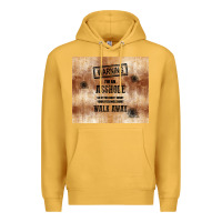 Mustard warning i'm an asshole with rusty background Premium Hoodie - TumblerDesignByShophia