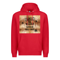 Red warning i'm an asshole with rusty background Premium Hoodie - TumblerDesignByShophia
