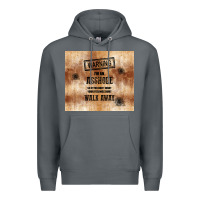 Rock warning i'm an asshole with rusty background Premium Hoodie - TumblerDesignByShophia
