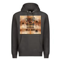 Smoke warning i'm an asshole with rusty background Premium Hoodie - TumblerDesignByShophia