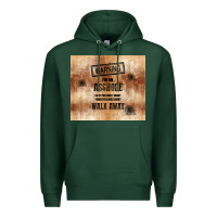 Sports Green warning i'm an asshole with rusty background Premium Hoodie - TumblerDesignByShophia