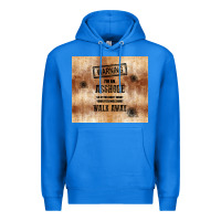 True Royal warning i'm an asshole with rusty background Premium Hoodie - TumblerDesignByShophia