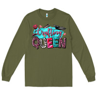 Army Green crafting queen Long Sleeve Tee - NancyCooperArtShop