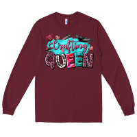 Burgundy crafting queen Long Sleeve Tee - NancyCooperArtShop
