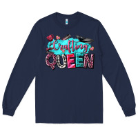 Navy crafting queen Long Sleeve Tee - NancyCooperArtShop