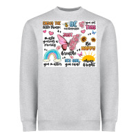 Heather Grey positive affirmations Heavyweight Sweatshirt - MaliasSmallBusiness