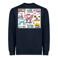 Navy positive affirmations Heavyweight Sweatshirt - MaliasSmallBusiness
