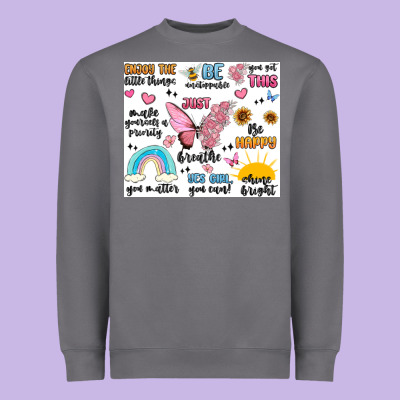 Positive Affirmations Heavyweight Sweatshirt Designed By Maliassmallbusiness