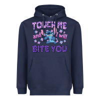 Navy touch me and i will bite you Heavyweight Hoodie - texasbilliewilder