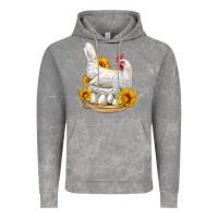 Cloud Rock Perched Chicken With Sunflowers Vintage Hoodie - LillyAllenDesigns
