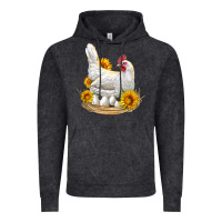 Vintage Black Perched Chicken With Sunflowers Vintage Hoodie - LillyAllenDesigns