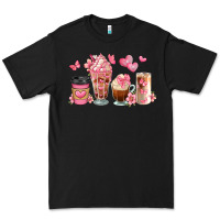 Black floral coffee cups Premium Tee - JahusDesignShop