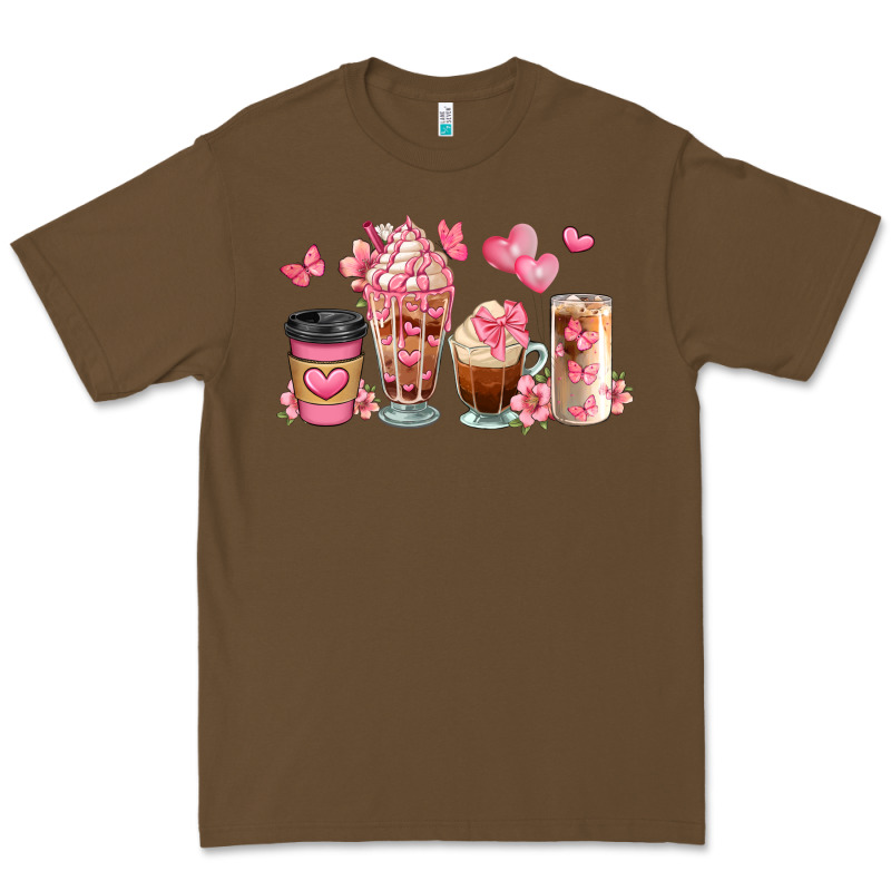 Floral Coffee Cups Premium Tee by JahusDesignShop | Teevron