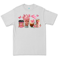 Dove Grey floral coffee cups Premium Tee - JahusDesignShop