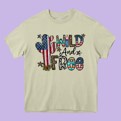 Wild And Free Heavy Core Tee Designed By Cowhidedigitalart