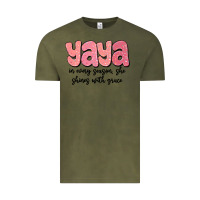 Vintage Olive yaya in every season, she shines with grace Vintage Tee - MaliasSmallBusiness