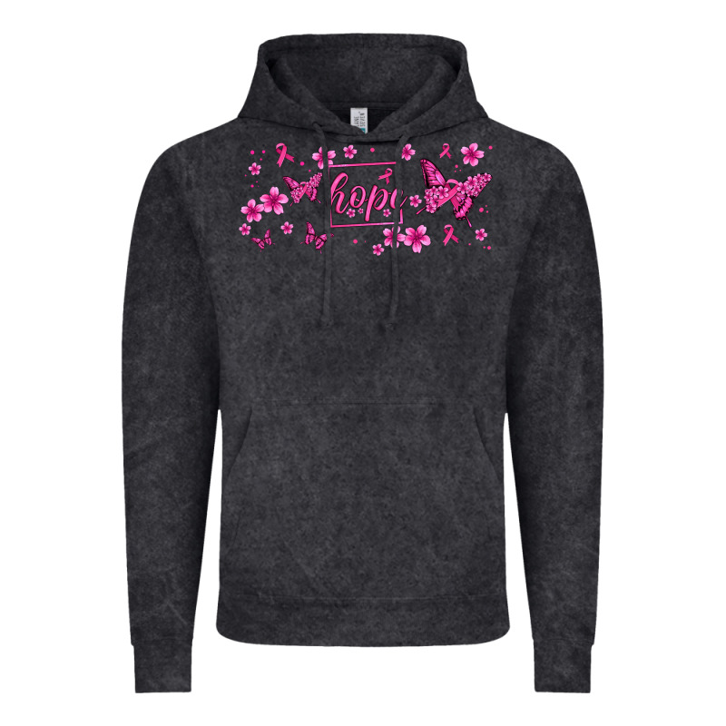 Hope Breast Cancer Butterfly Vintage Hoodie by Jasminsmagicworld | Teevron