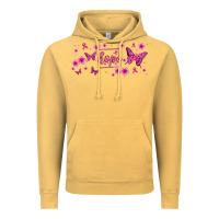 Vintage Mustard hope breast cancer butterfly Vintage Hoodie - Jasminsmagicworld