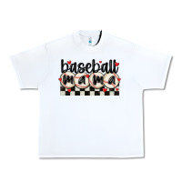 White baseball mama Urban Heavy Tee - MaliasSmallBusiness