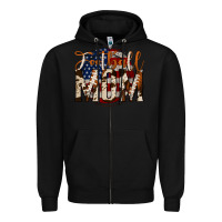 Black football mom Zipper Hoodie - Jasminsmagicworld
