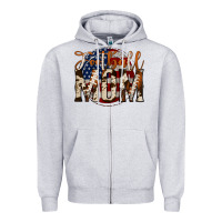 Heather Grey football mom Zipper Hoodie - Jasminsmagicworld
