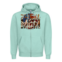 Seafoam football mom Zipper Hoodie - Jasminsmagicworld