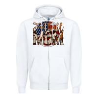 White football mom Zipper Hoodie - Jasminsmagicworld